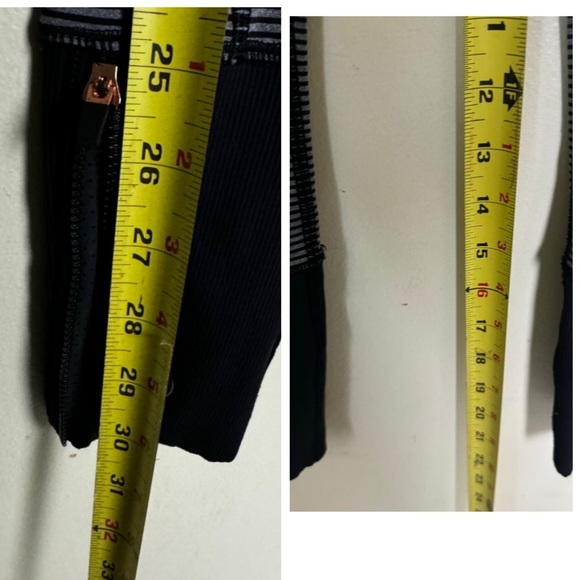 Lululemon Rebel Runner Crop Mini Stripe Ankle Zip Reflective High Waist Pockets - Picture 16 of 16